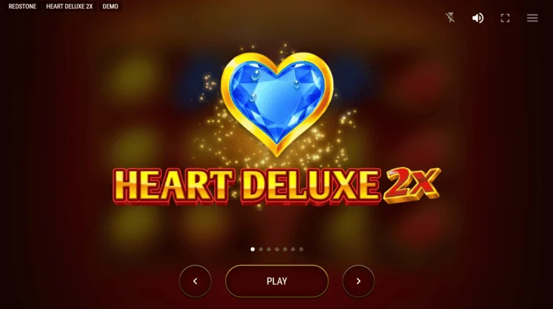 Heart Deluxe 2x - main menu and slot's start screen